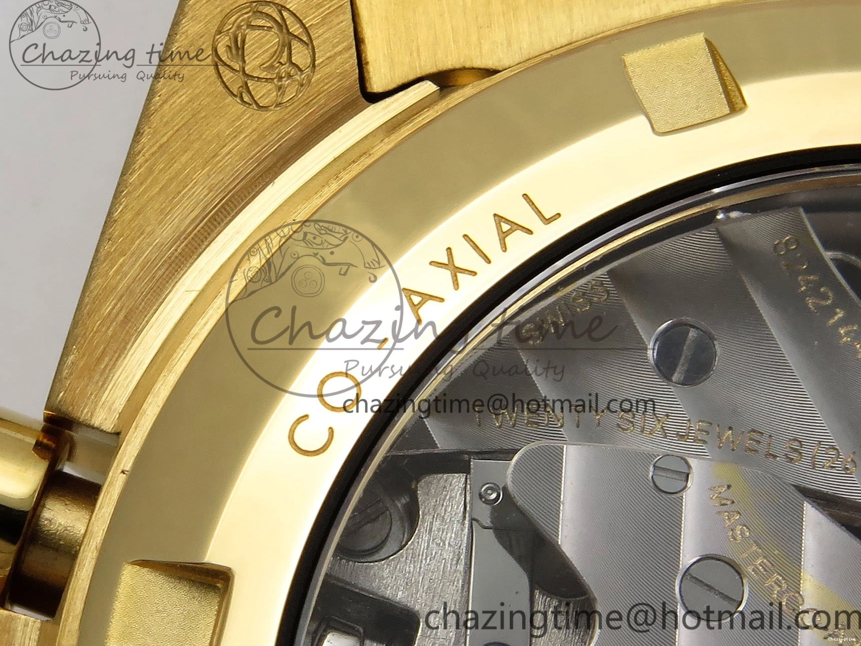 0204 Speedmaster YG RMF Best Edition YG Black Dial on YG Bracelet Lemania HW Durable 7725